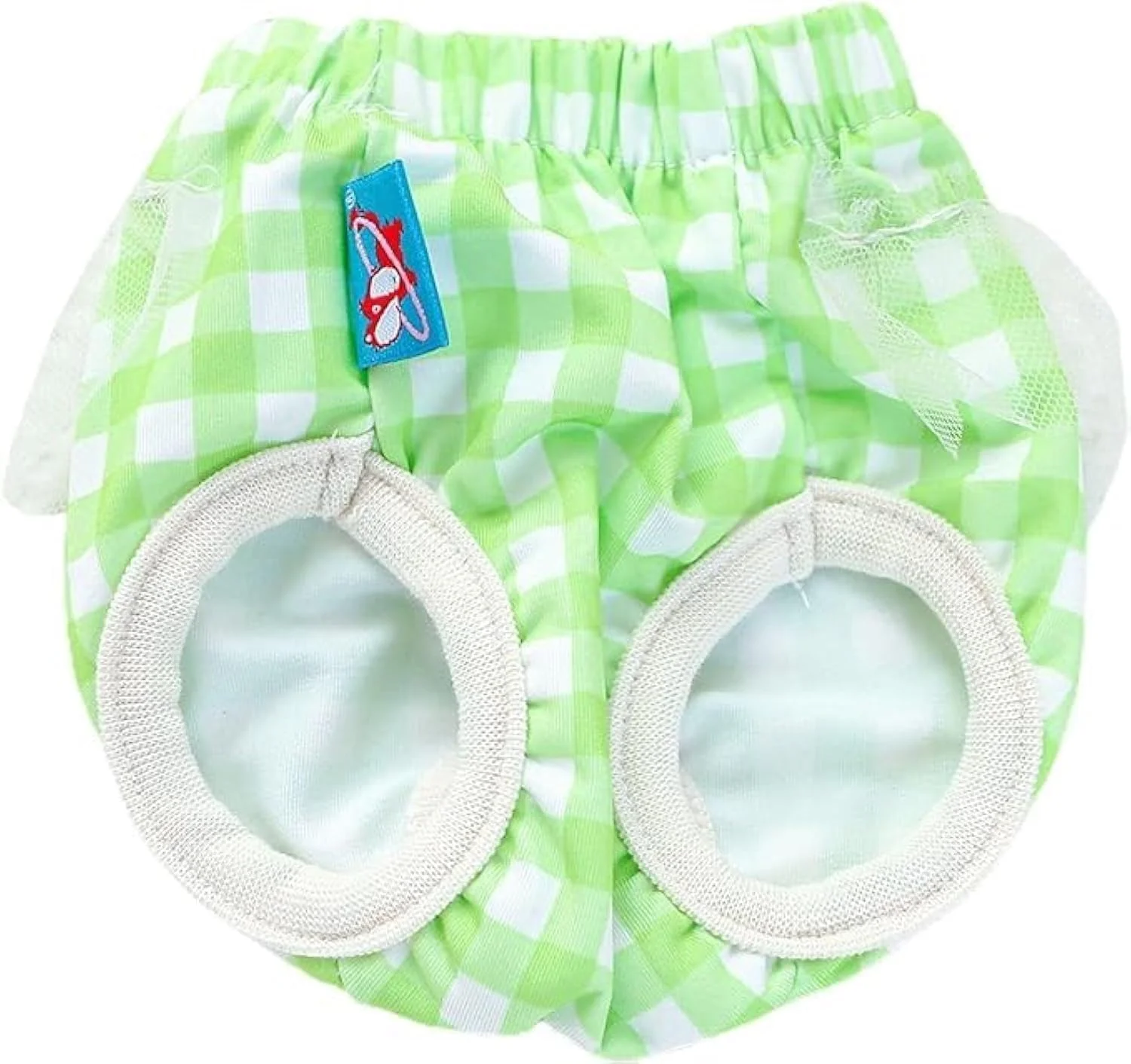 شورت پوشکی سگ خانگی ZDALQDMJ شورت بهداشتی لباس زیر سگ های ماده شورت توری دوره ای (رنگ سبز) (S)