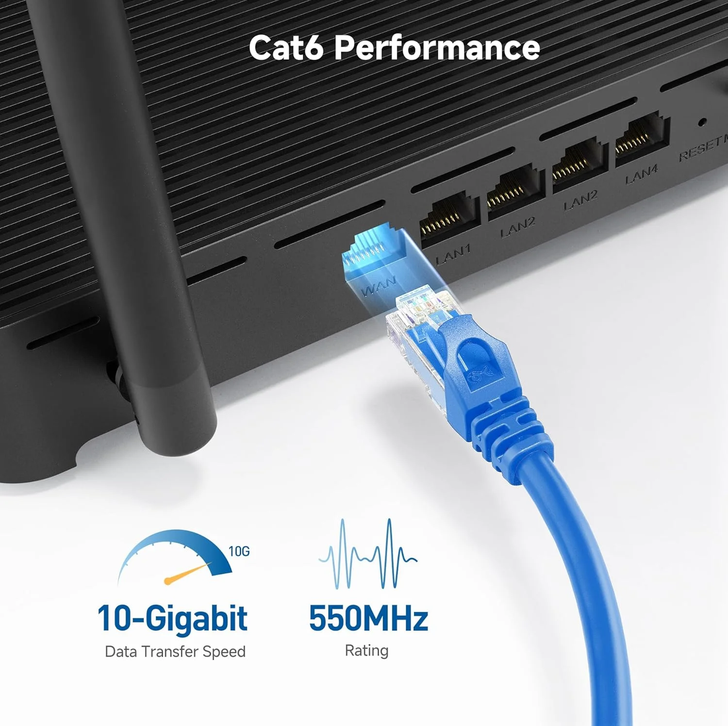 کابل شبکه Cat 6 اترنت 10 گیگابیتی Cable Matters بدون گیر - 35 فوت، کابل Cat 6، سیم Cat6، سیم اترنت، آبی کابل شبکه Cat 6 اترنت 10 گیگابیتی Cable Matters بدون گیر - 35 فوت، کابل Cat 6، سیم Cat6، سیم اترنت، آبی
