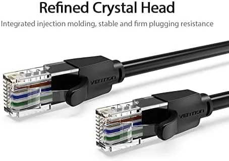 کابل شبکه Vention Cat.6 UTP سری IBE با روکش آلومینیومی مس، سرعت 1000 مگابیت بر ثانیه، پهنای باند 250 مگاهرتز، فویل آلومینیومی و روکش PVC (20 متر، Cat.6 UTP، مشکی)