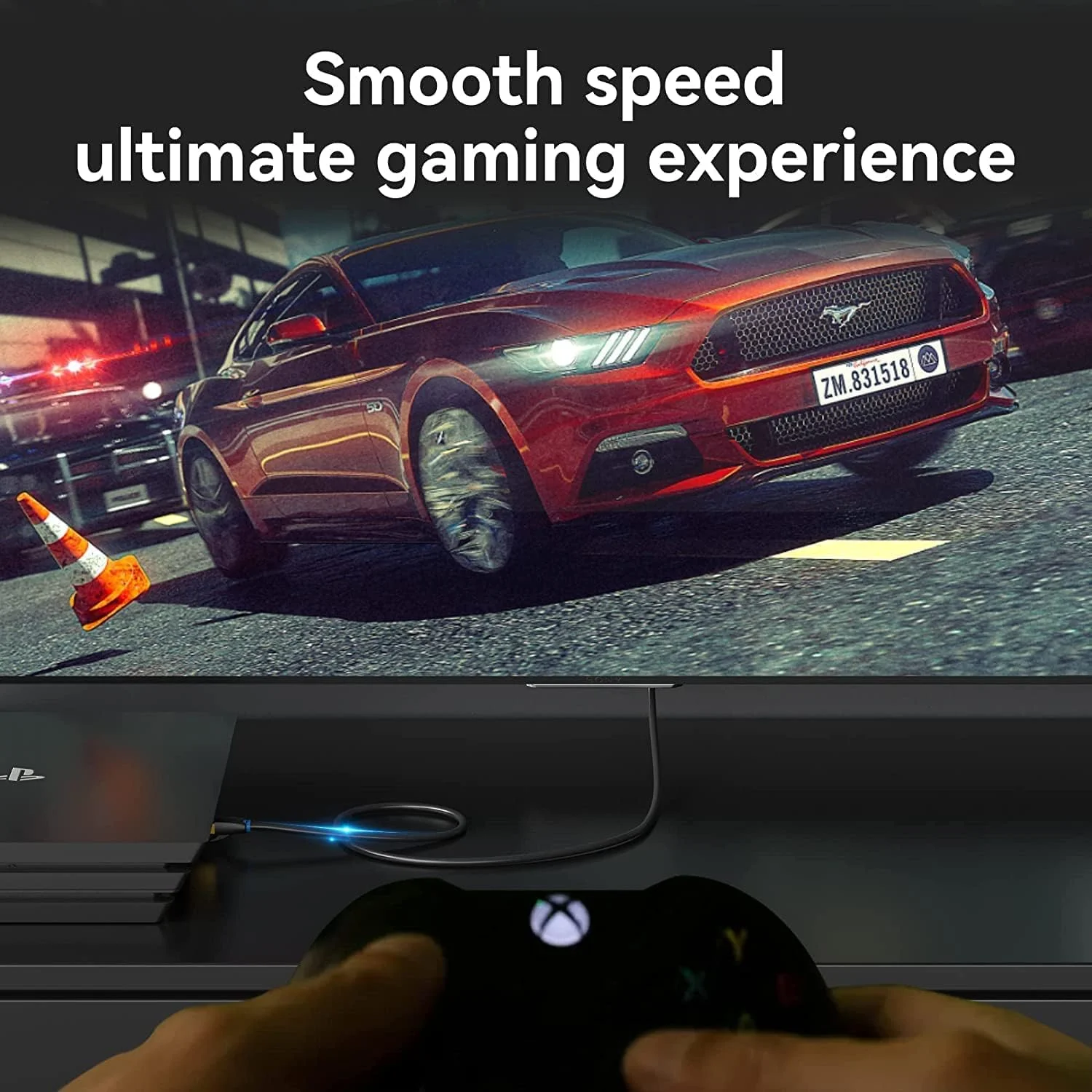 کابل اترنت VENTION Cat 8 با سرعت 40 گیگابیت بر ثانیه و پهنای باند 2000 مگاهرتز، کابل شبکه پچ LAN پرسرعت RJ45، کابل شبکه زوج به هم تابیده S/FTP برای سوییچ، روتر، پچ پنل، PS4، Xbox، مرکز داده (Cat.8 SSTP گرد، 0.5 متر)