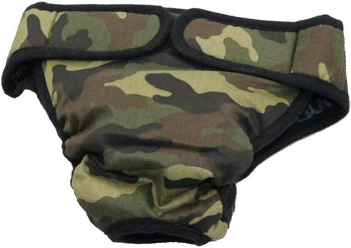 شورت بهداشتی سگ ماده YP Select، ترکیبی از پنبه، تنفسی، ایمن و مناسب دوران قاعدگی، طرح استتار، سایز S