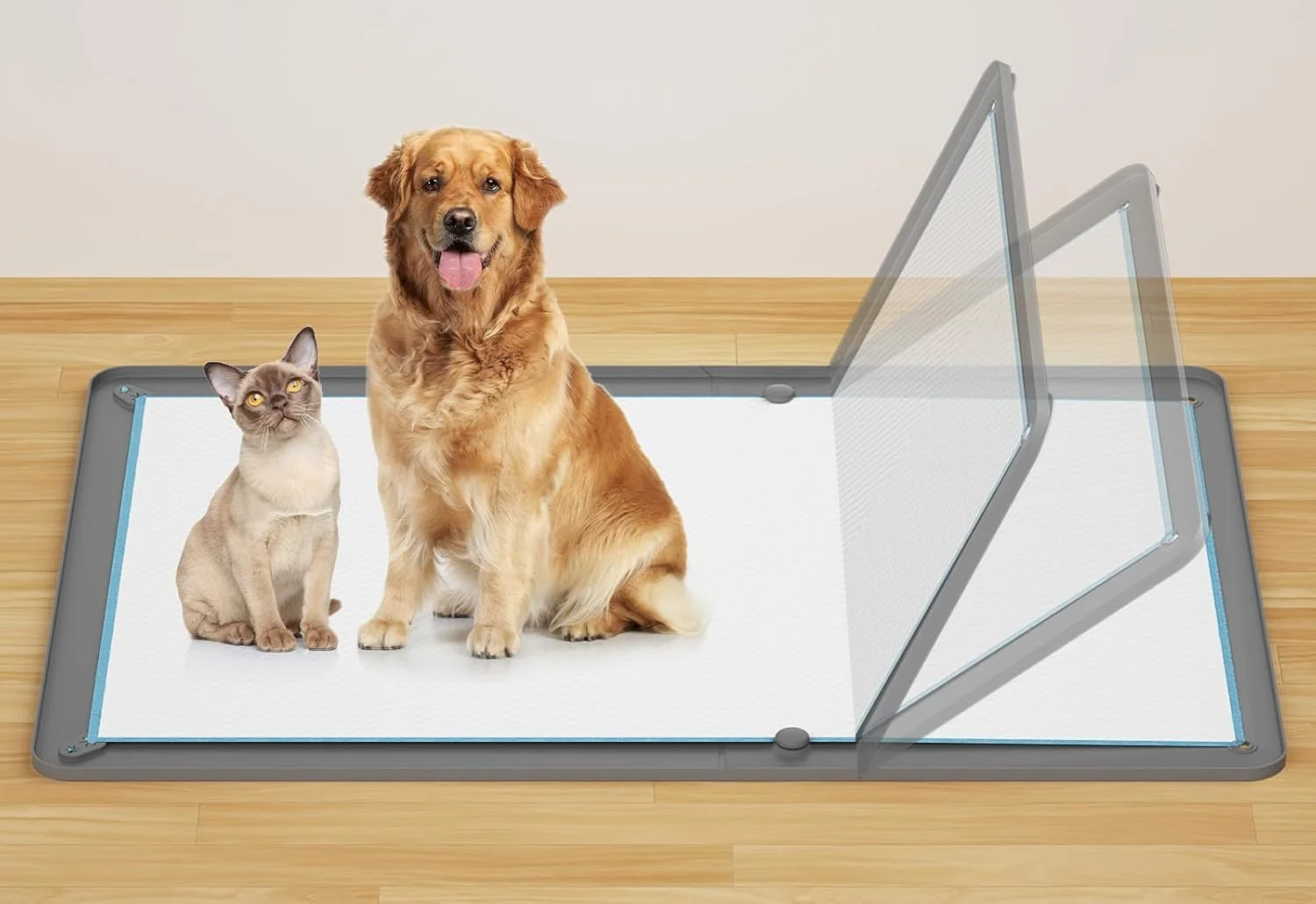 نگهدارنده پد ادرار سگ YOUWE7 برای پدهای آموزشی سگ، سینی پد دستشویی نرم با لبه بلند ضد نشت برای محافظت از کف، 60 در 90 سانتی متر، زیرانداز بستر سگ و گربه ضد لغزش مناسب برای پدهای ادرار یکبار مصرف و قابل شستشو