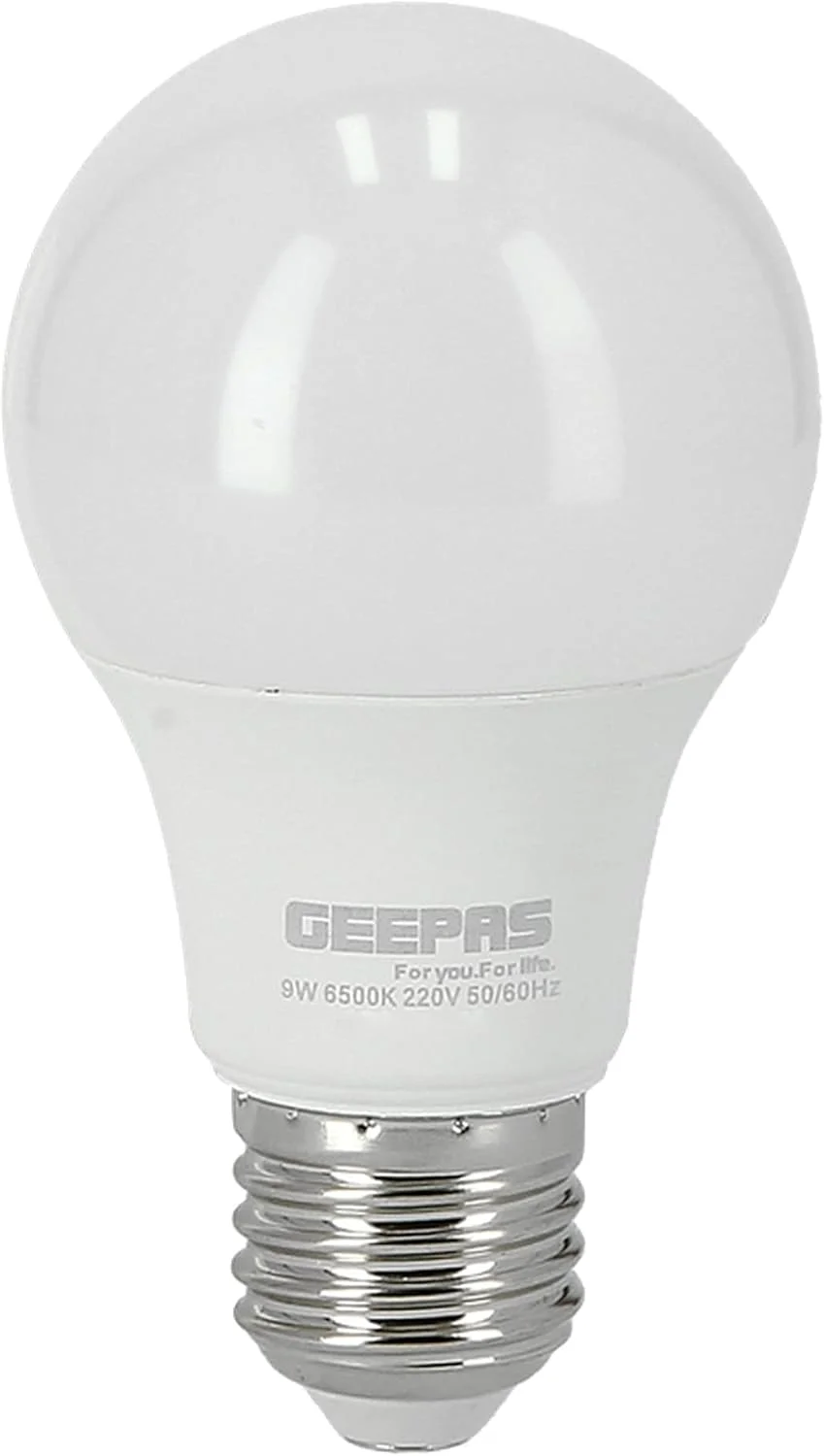لامپ ال ای دی کم مصرف 9 وات Geepas GESL55068 - سوکت E27 قابل حمل، روشنایی 810 لومن | ایده آل برای خانه، دفتر کار، گاراژ