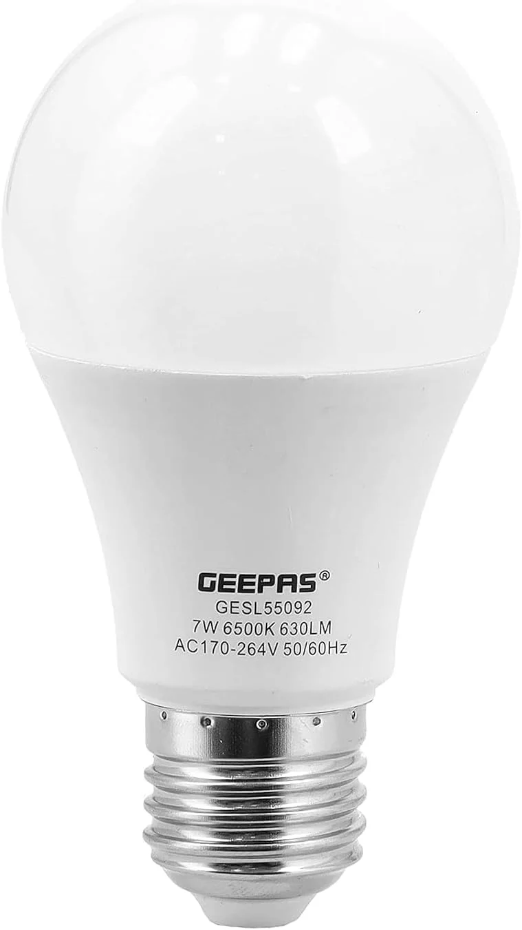 لامپ ال ای دی جیپاس، توان 7 وات، طراحی A60، مدل GESL55092 | طول عمر 15000 ساعت | طراحی A60 | دمای رنگ: 6500 کلوین