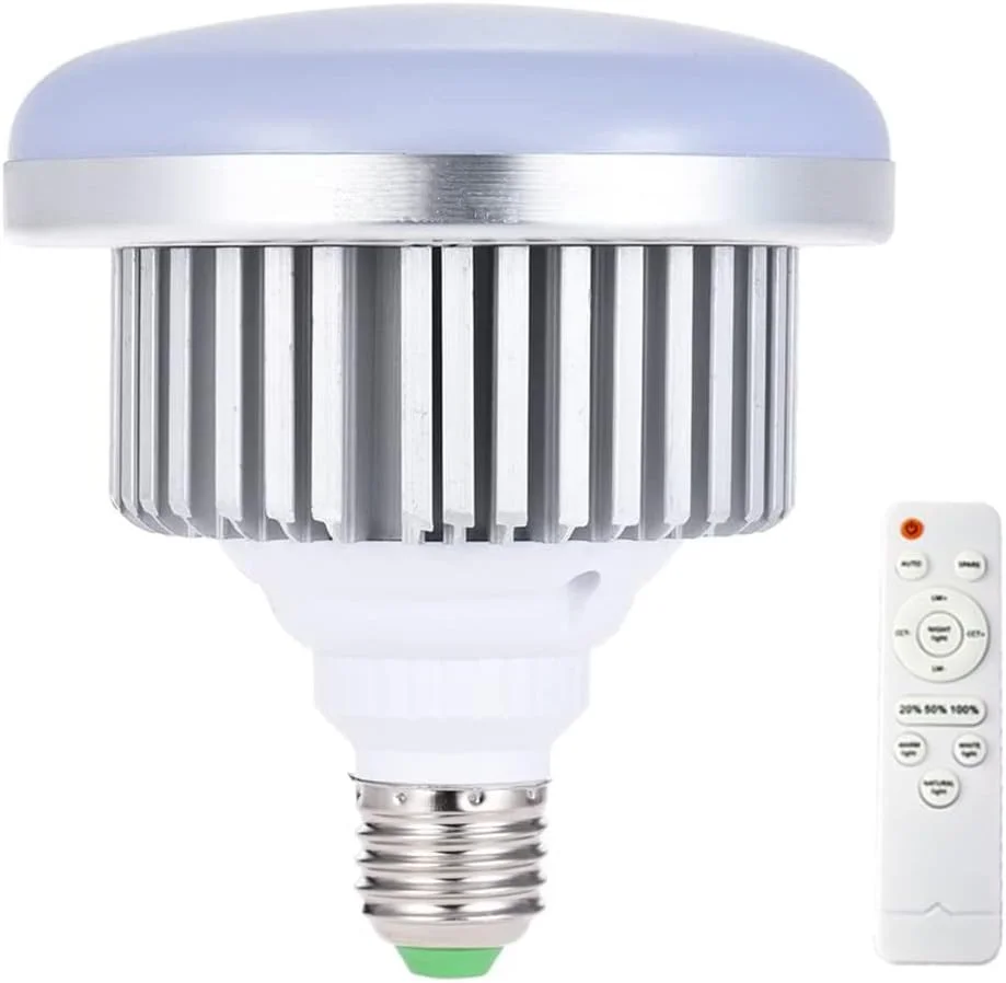 لامپ LED مدل UFO با سرپیچ E27 ایوینر، صرفه جویی در انرژی، 150 وات، کنترل از راه دور، دمای رنگ قابل تنظیم 3000K-5700K، مناسب برای نورپردازی عکاسی، استودیو عکس، ویدیو، منزل و روشنایی تجاری