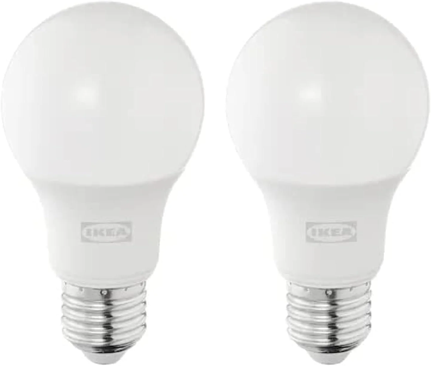 لامپ ال ای دی ایکیا مدل SOLHETTA E27 470 لومن، کروی سفید اوپال بسته 2 عددی