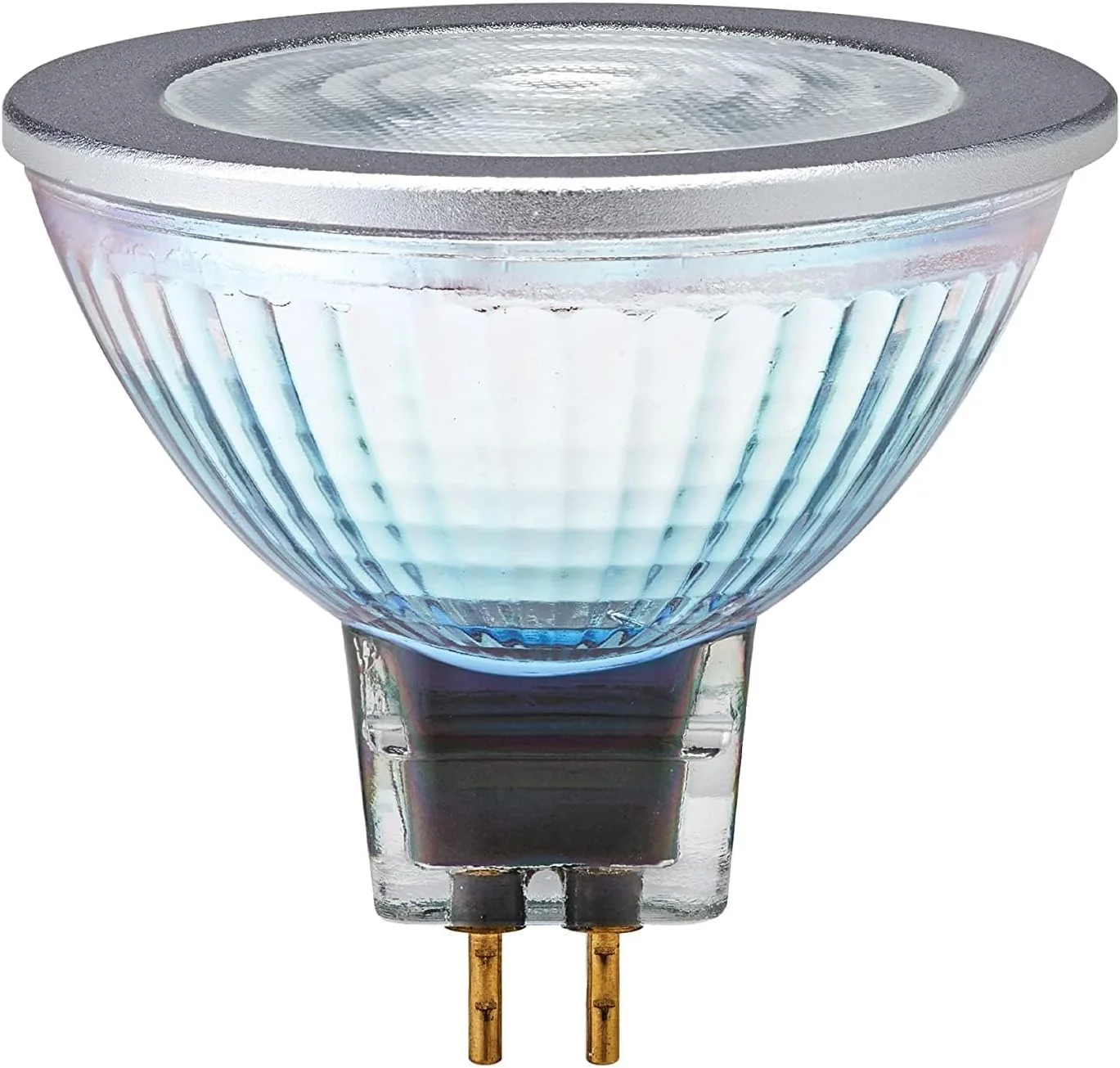 لامپ ال ای دی نقطه ای اسرام MR163536 با پایه GU5.3، لامپ بازتابنده ال ای دی، 4.5 وات/827 12 ولت 4.5 وات MR16 400 لومن، نور سفید گرم، بسته 10 عددی