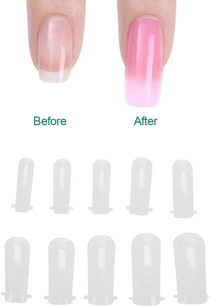 قالب ناخن شفاف، 100 عدد قالب ناخن مصنوعی، فرم های دوتایی، سیستم ناخن اکریلیک، فرم پوشش کامل، قالب ژل ساخت سریع، نوک های اکستنشن ناخن، ابزار مانیکور DIY برای سالن زیبایی و مصارف خانگی