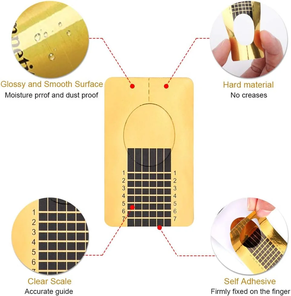 500 عدد فرم ناخن اکریلیک، فرم ناخن نعل اسبی طلایی، برچسب راهنمای فرم اکستنشن ناخن، فرم ناخن برای ناخن های اکریلیک، فرم کاغذی هنر ناخن برای طراحی مانیکور DIY 500 عدد فرم ناخن اکریلیک، فرم ناخن نعل اسبی طلایی، برچسب راهنمای فرم اکستنشن ناخن، فرم ناخن برای ناخن های اکریلیک، فرم کاغذی هنر ناخن برای طراحی مانیکور DIY