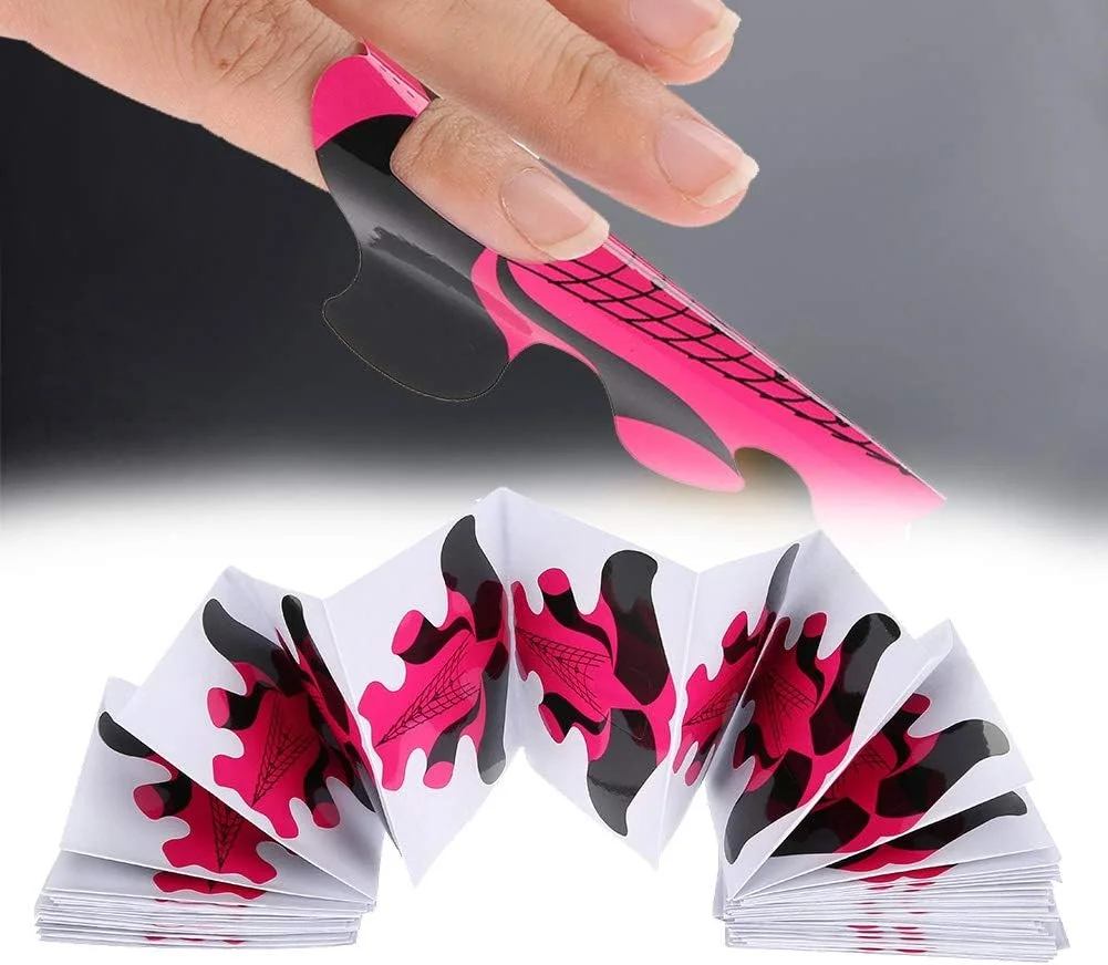 100 عدد فرم ناخن برای اکستنشن ناخن، ژل بیلدر UV، سینی کاغذی، لوازم جانبی طراحی ناخن 100 عدد فرم ناخن برای اکستنشن ناخن، ژل بیلدر UV، سینی کاغذی، لوازم جانبی طراحی ناخن