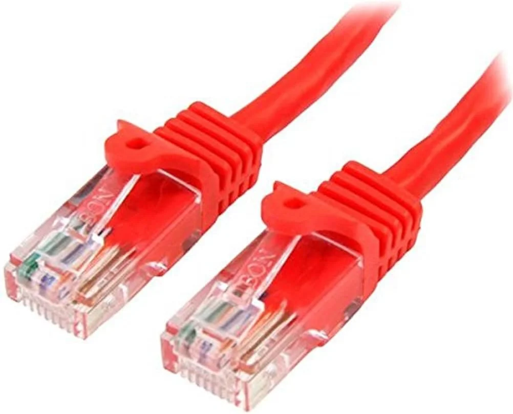کابل شبکه 10 متری Cat5e قرمز StarTech.com با کانکتورهای RJ45 بدون گیر - کابل اترنت بلند - کابل 10 متری Cat 5e UTP (45PAT10MRD)