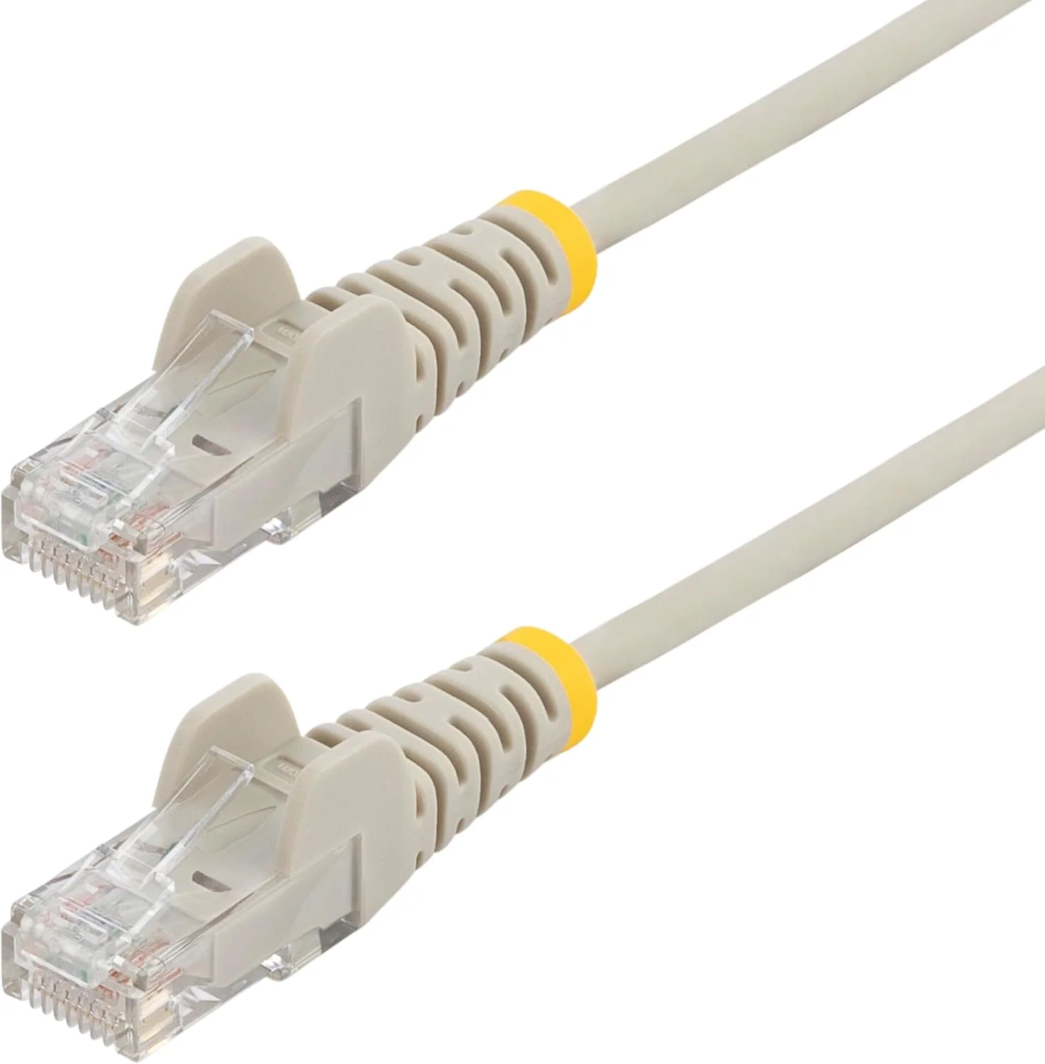 کابل اترنت باریک CAT6 خاکستری 10 متری StarTech.com، RJ45 بدون گیر، LSZH، 28AWG، مس خالص، کابل پچ/کابل شبکه
