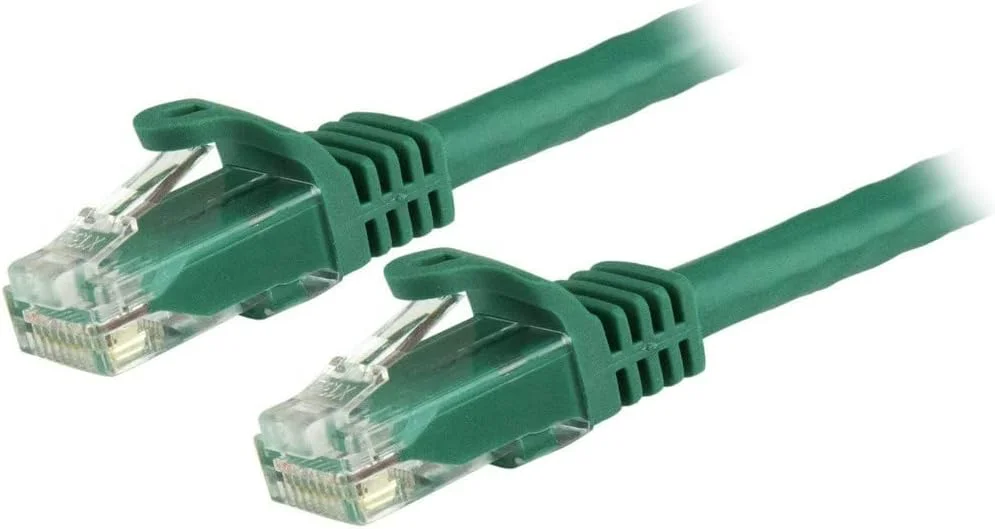 کابل اترنت CAT6 استار تک 3 متری - سیم اترنت گیگابیتی CAT 6 سبز - 650 مگاهرتز 100 وات PoE++ RJ45 UTP کابل شبکه/پچ کورد دسته 6 بدون گیر با محافظ کشش Fluke d UL/TIA