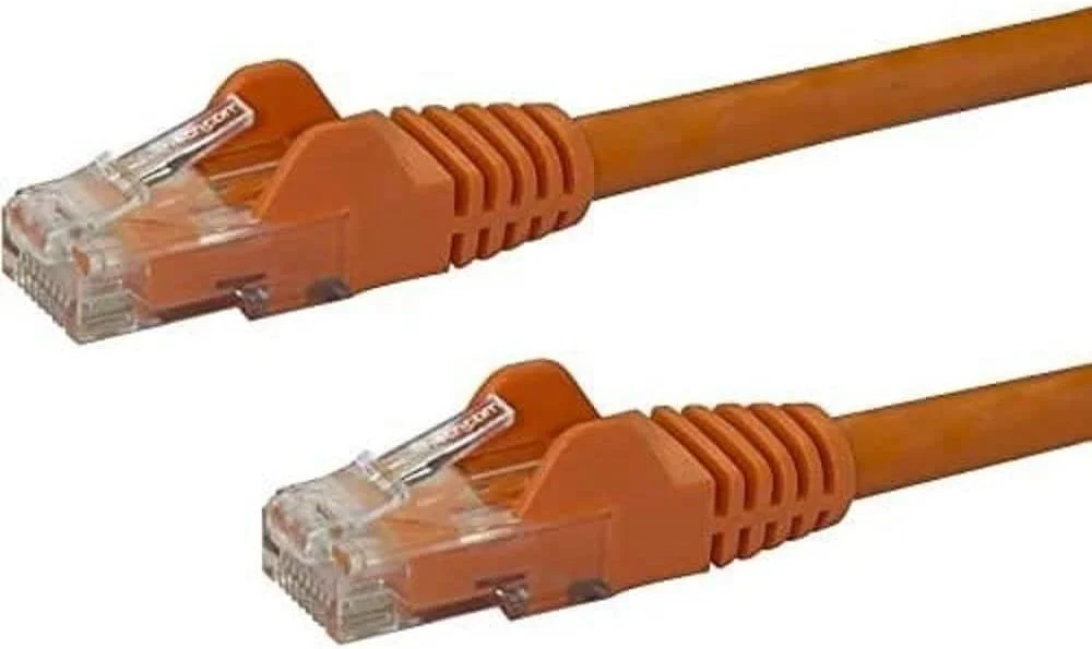 کابل اترنت CAT6 استار تک 7 متری - سیم اترنت گیگابیتی نارنجی CAT 6 - 650 مگاهرتز 100W PoE++ RJ45 UTP دسته 6 کابل شبکه/پچ بدون گیر با روکش محافظ، دارای گواهینامه Fluke d UL/TIA (N6PATC7MOR)