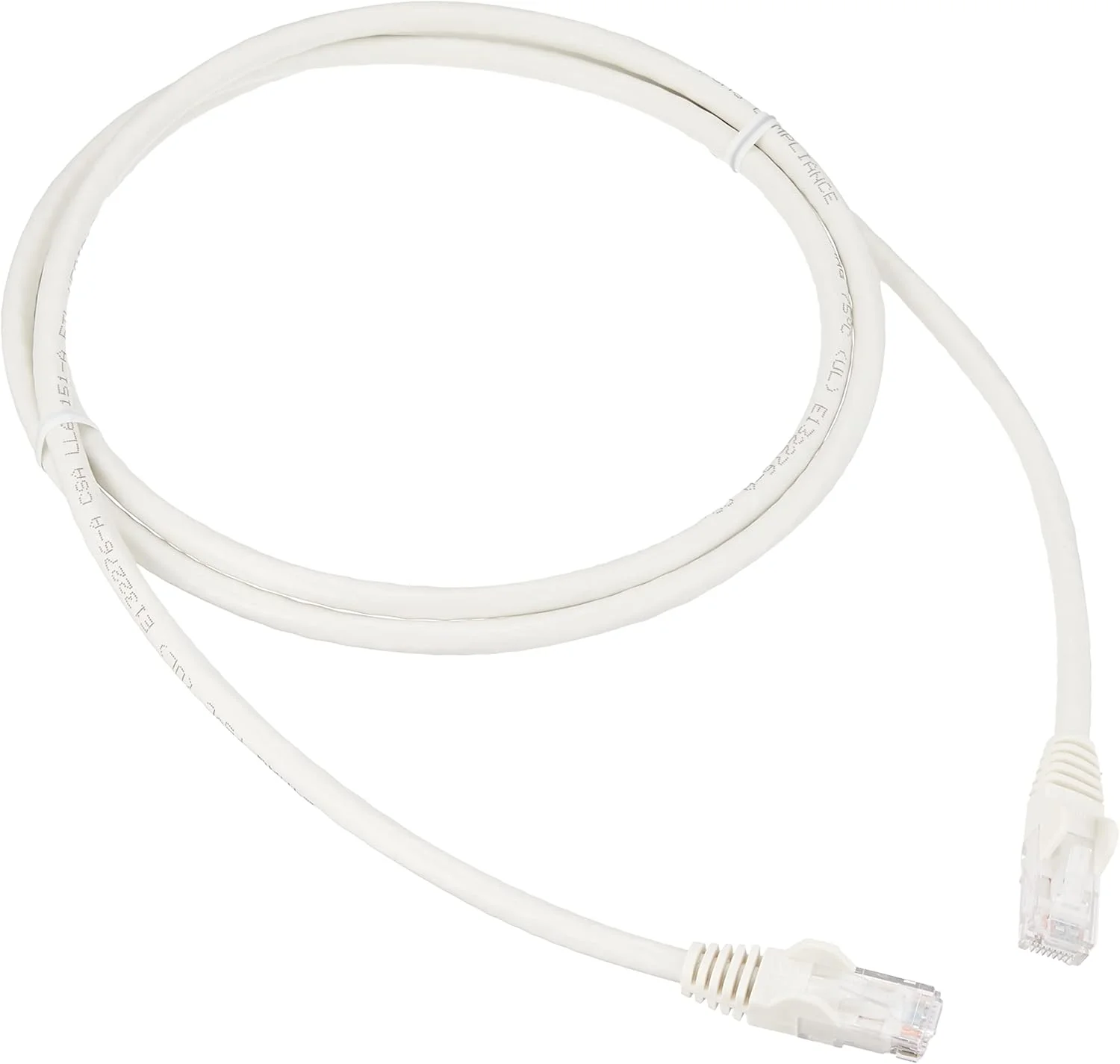 کابل اترنت CAT6 استار تک، 1.5 متری - کابل شبکه گیگابیتی CAT 6 سفید - 650 مگاهرتز 100W PoE RJ45 UTP بدون گیر با محافظ فشار (N6PATC150CMWH)