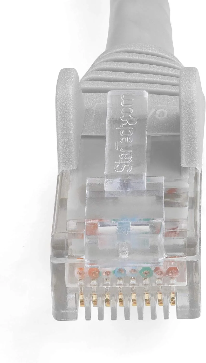 کابل اترنت CAT6 استار تک دات کام به طول 15 متر (50 فوت) - LSZH (هالوژن صفر دود کم) - 10 گیگابیتی 650 مگاهرتز 100 وات PoE RJ45 UTP پچ کورد شبکه بدون گیر با محافظ فشار - خاکستری CAT 6، دارای تاییدیه ETL (N6LPATCH50GR)