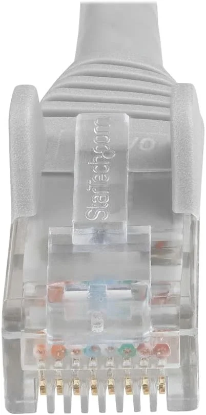 کابل اترنت CAT6 استار تک 5 متری - LSZH (هالوژن صفر دود کم) - 10 گیگابیتی 650 مگاهرتز 100 وات PoE RJ45 UTP پچ کورد شبکه بدون گیر با محافظ فشار - خاکستری، CAT 6، تایید شده ETL (N6LPATCH5MGR)