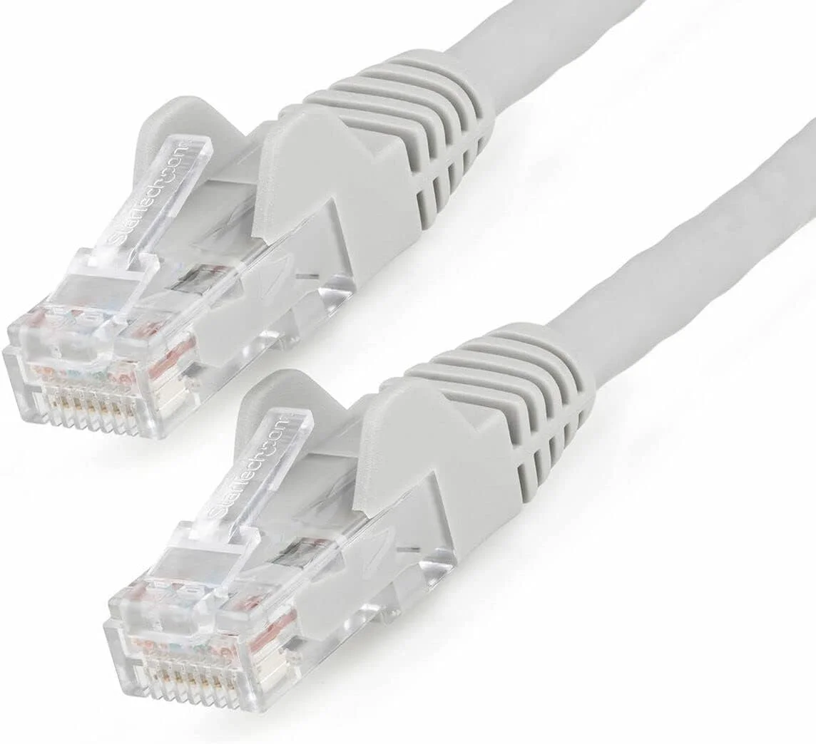 کابل اترنت 2 متری CAT6 StarTech.com - LSZH (هالوژن صفر دود کم) - 10 گیگابیتی 650 مگاهرتز 100 وات PoE RJ45 UTP پچ کورد شبکه بدون گیر با محافظ کشش - خاکستری، CAT 6، تایید شده ETL (N6LPATCH2MGR)