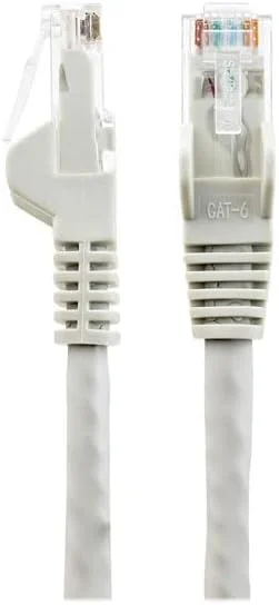 کابل اترنت CAT6 استار تک 5 متری - LSZH (هالوژن صفر دود کم) - 10 گیگابیتی 650 مگاهرتز 100 وات PoE RJ45 UTP پچ کورد شبکه بدون گیر با محافظ فشار - خاکستری، CAT 6، تایید شده ETL (N6LPATCH5MGR)