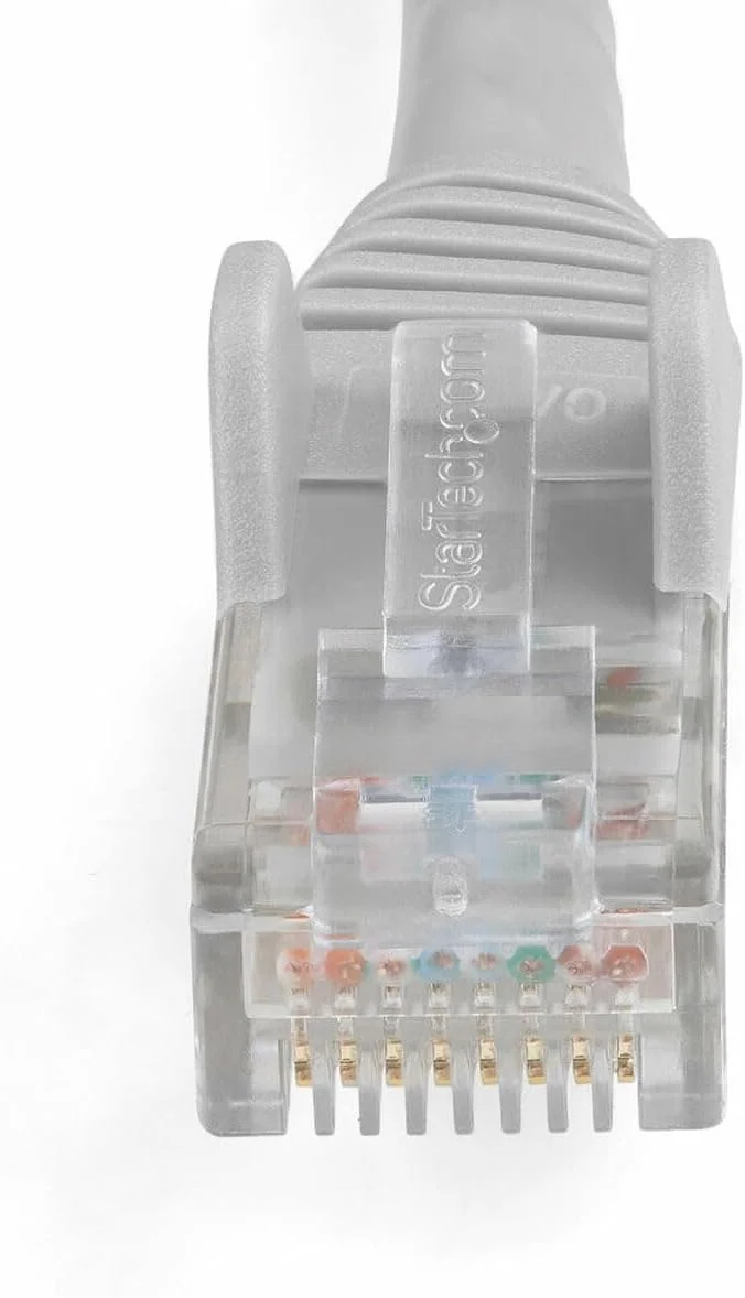 کابل اترنت 2 متری CAT6 StarTech.com - LSZH (هالوژن صفر دود کم) - 10 گیگابیتی 650 مگاهرتز 100 وات PoE RJ45 UTP پچ کورد شبکه بدون گیر با محافظ کشش - خاکستری، CAT 6، تایید شده ETL (N6LPATCH2MGR)
