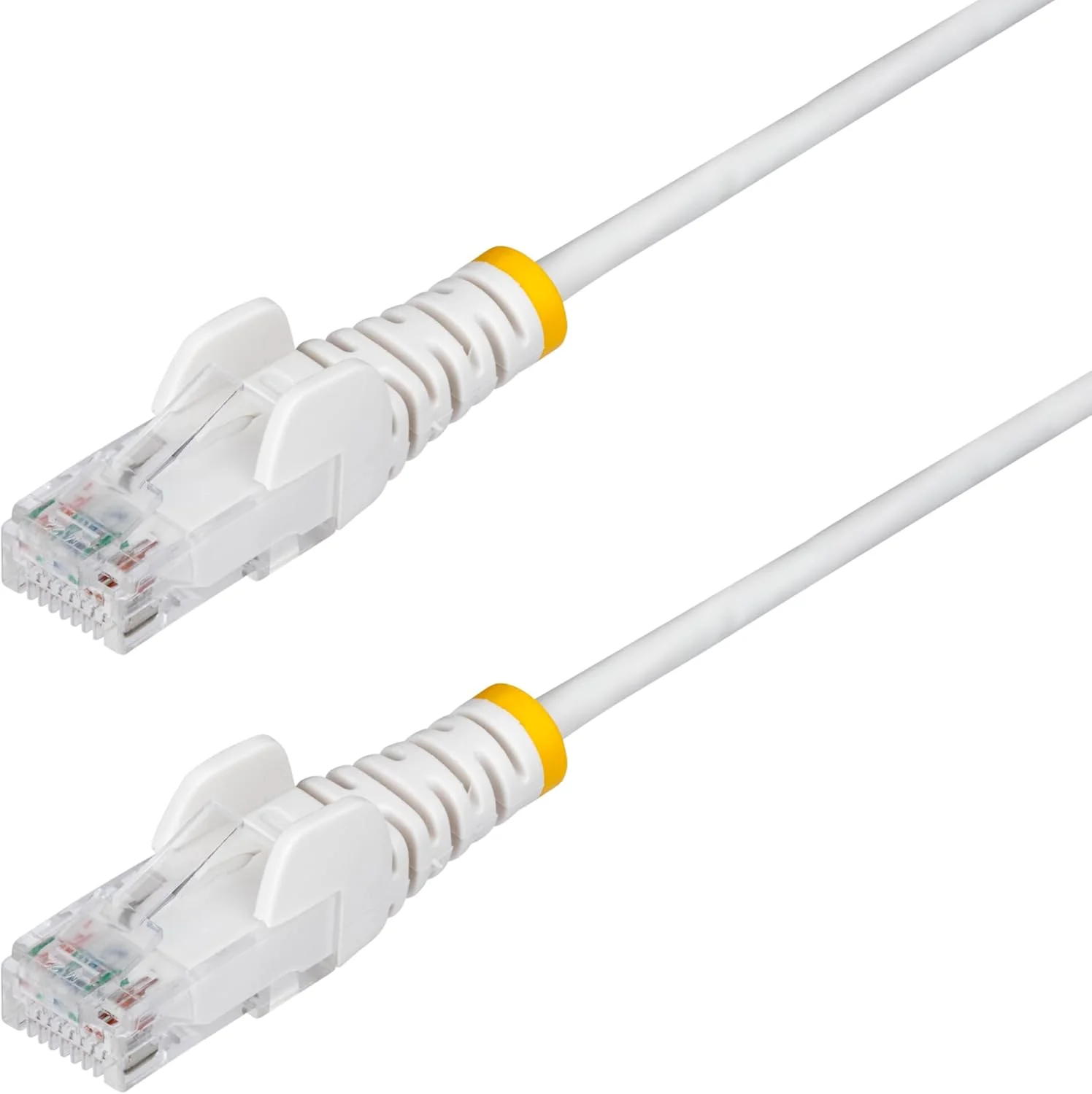 کابل اترنت CAT6 باریک 15 متری سفید StarTech.com، RJ45 بدون گیر، LSZH، مس خالص 28AWG، کابل/سیم پچ شبکه باریک