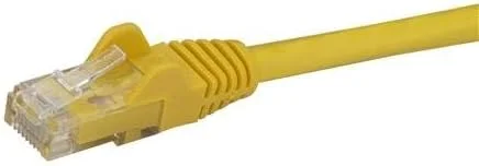 کابل اترنت 3 متری CAT6 استار تک - سیم اترنت گیگابیتی CAT 6 زرد - 650 مگاهرتز 100W PoE++ RJ45 UTP کابل شبکه/پچ کورد دسته 6 بدون گیر با محافظ کشش تست شده با Fluke دارای گواهینامه UL/TIA (N6PATC3MYL)