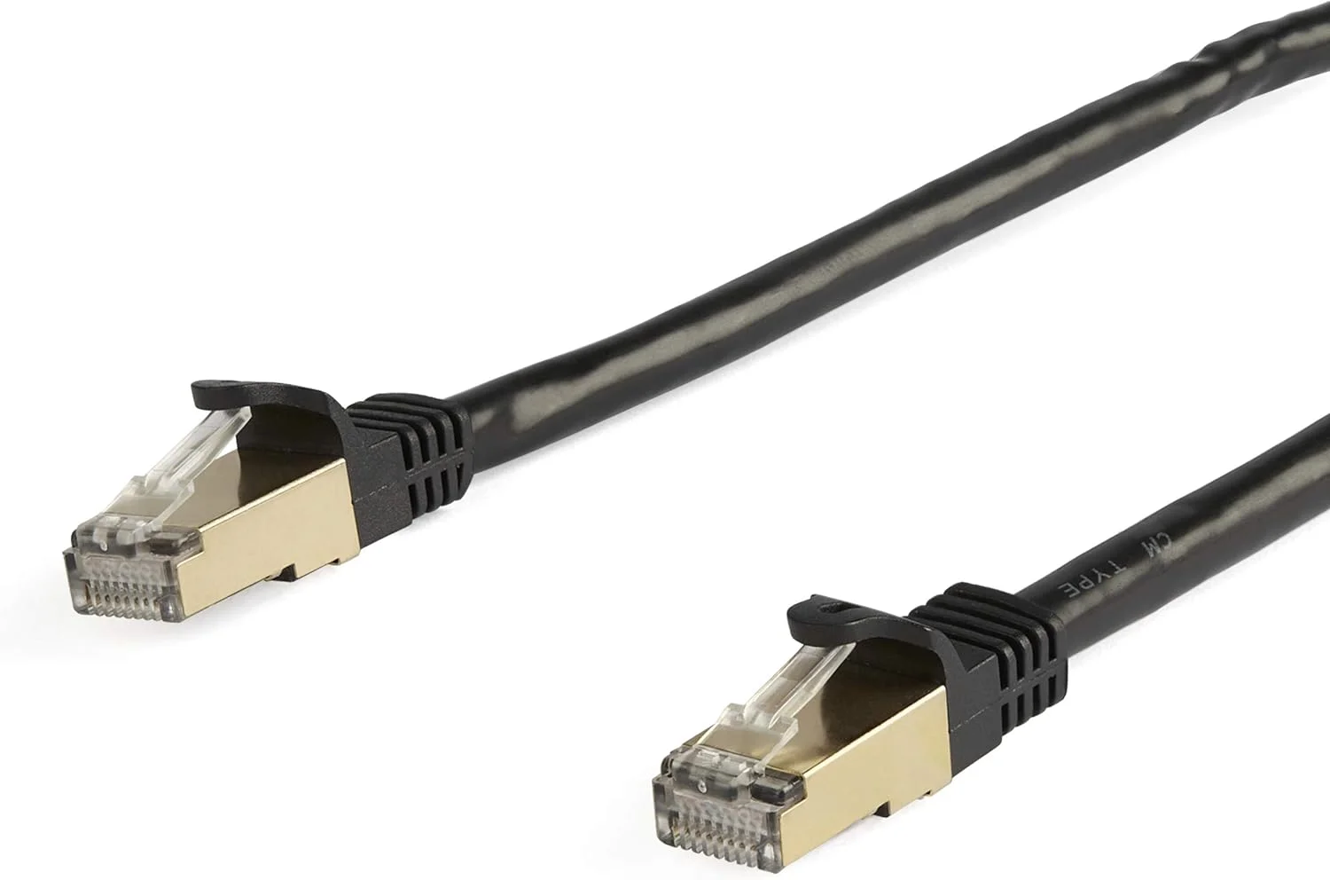 کابل اترنت CAT6a استار تک، 7 متری - کابل پچ 10 گیگابیتی محافظت شده RJ45 بدون گیر 100W PoE - کابل شبکه 10GbE STP دسته 6a با محافظ کشش - مشکی دارای گواهینامه Fluke و UL/TIA (6ASPAT7MBK)