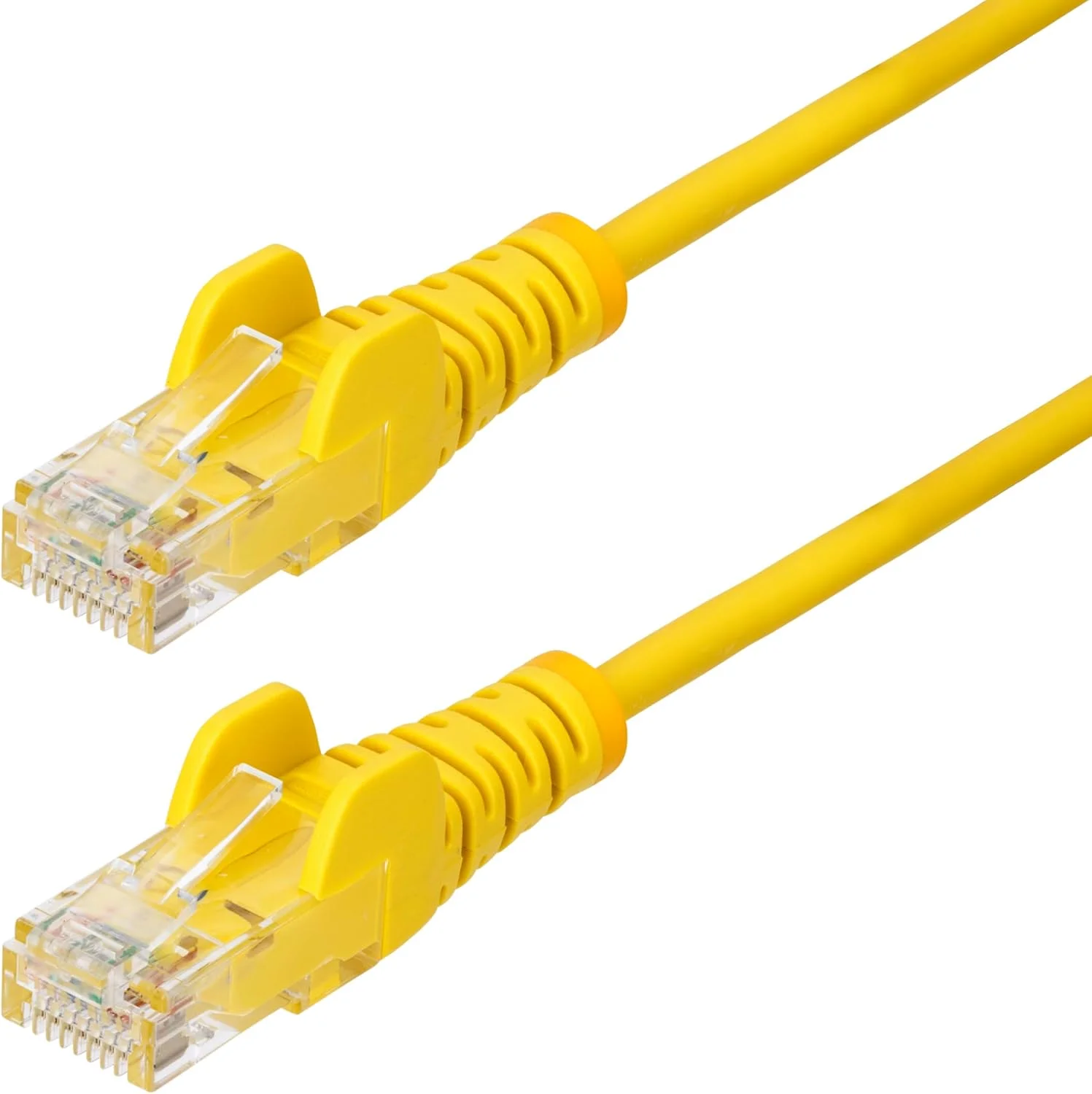کابل اترنت CAT6 باریک 15 متری زرد StarTech.com، RJ45 بدون گیر، LSZH، 28AWG، مس خالص، کابل پچ/کابل شبکه