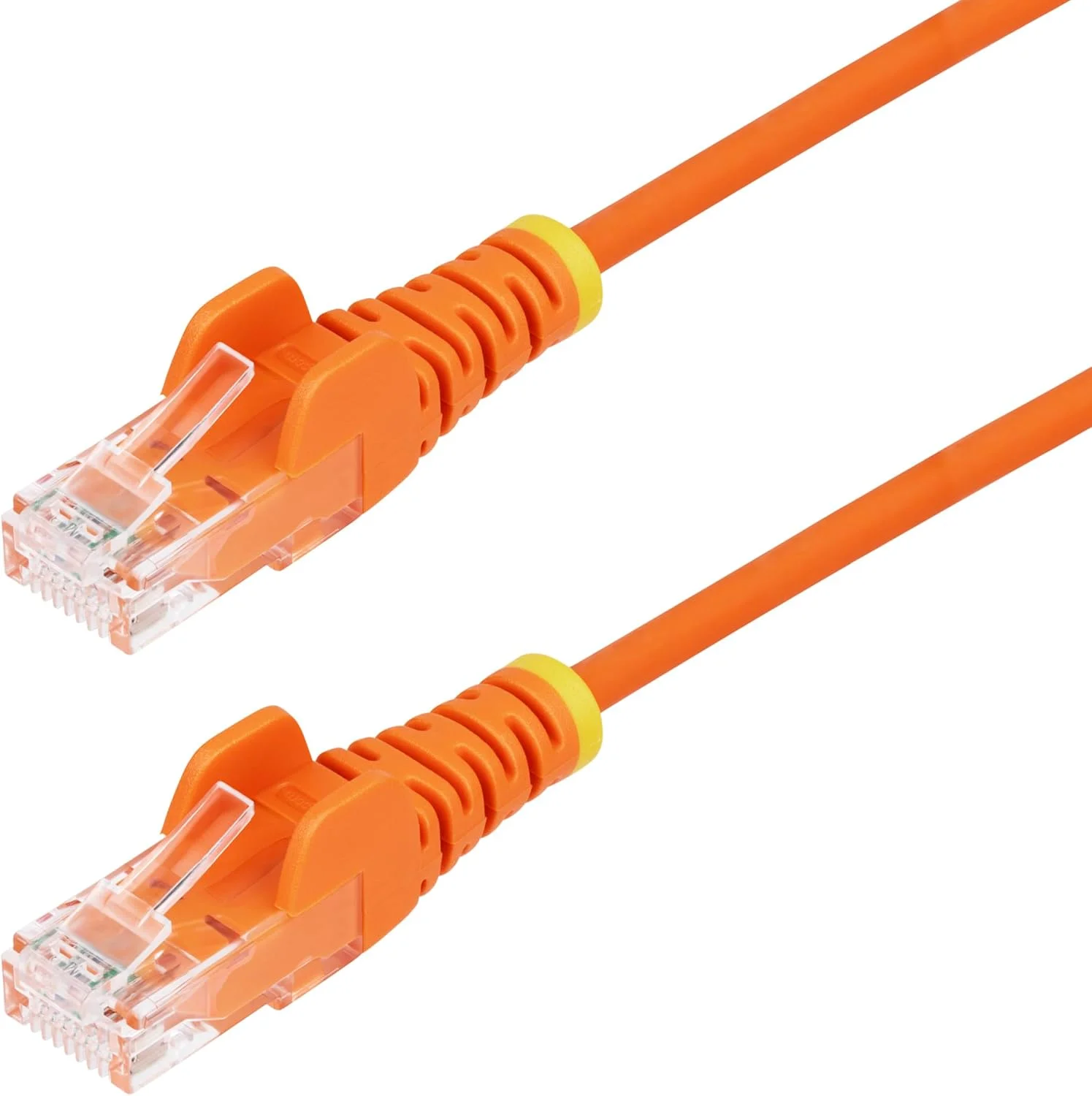 کابل اترنت CAT6 باریک 15 متری نارنجی StarTech.com، RJ45 بدون گیر، LSZH، 28AWG، مس خالص، کابل پچ/کابل شبکه