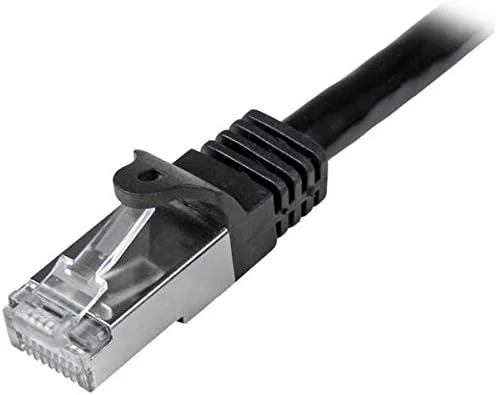 کابل پچ 3 متری Cat6 شیلددار (SFTP) استار تک مدل N6SPAT3MBK، کابل شبکه گیگابیتی بدون گیر، کابل اتصال اترنت Cat 6 مشکی