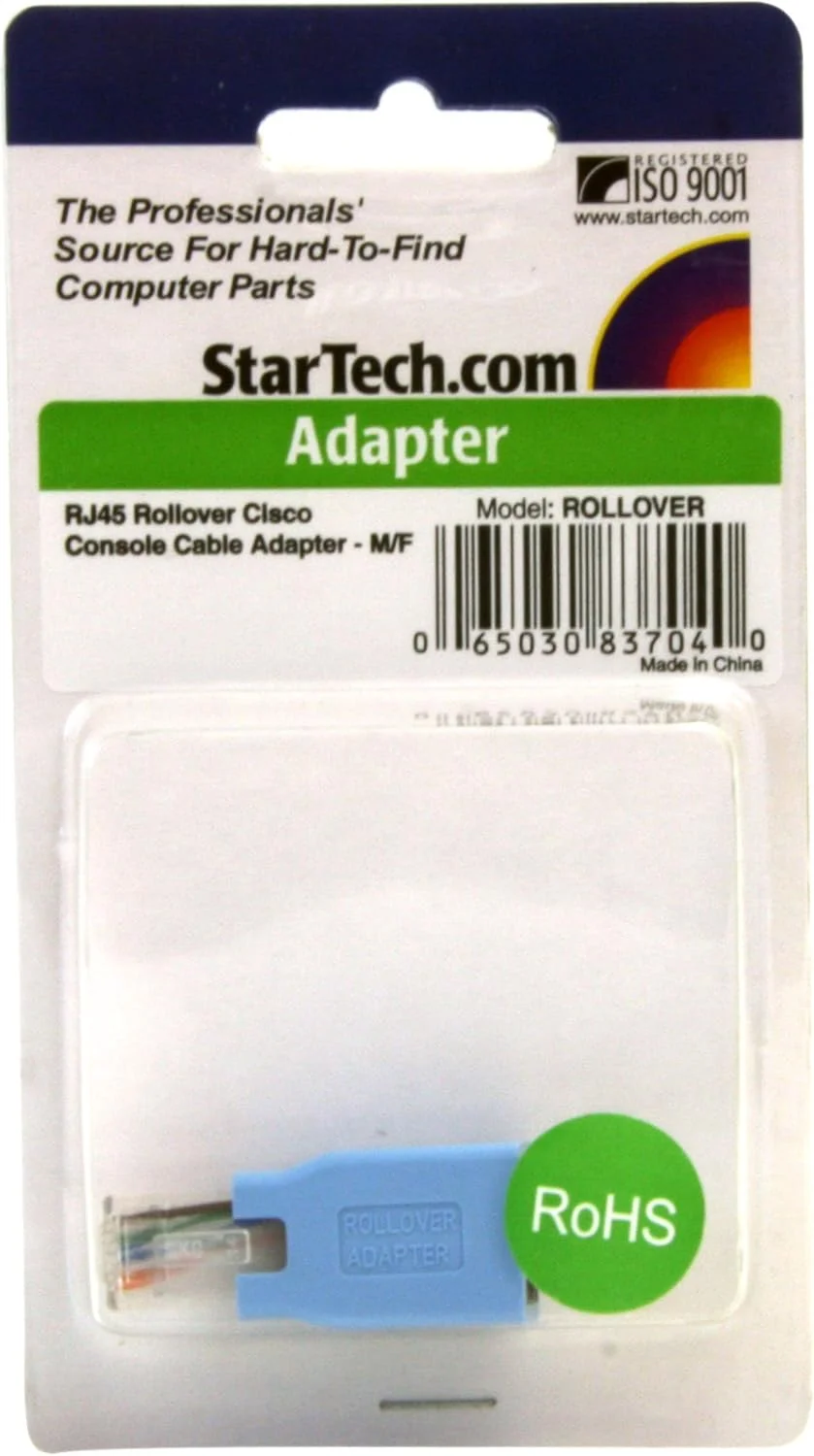 آداپتور کنسول Cisco Rollover StarTech.com برای کابل اترنت RJ45 - کابل آداپتور شبکه - RJ-45 (نر) به RJ-45 (ماده) - آبی (ROLLOVER)