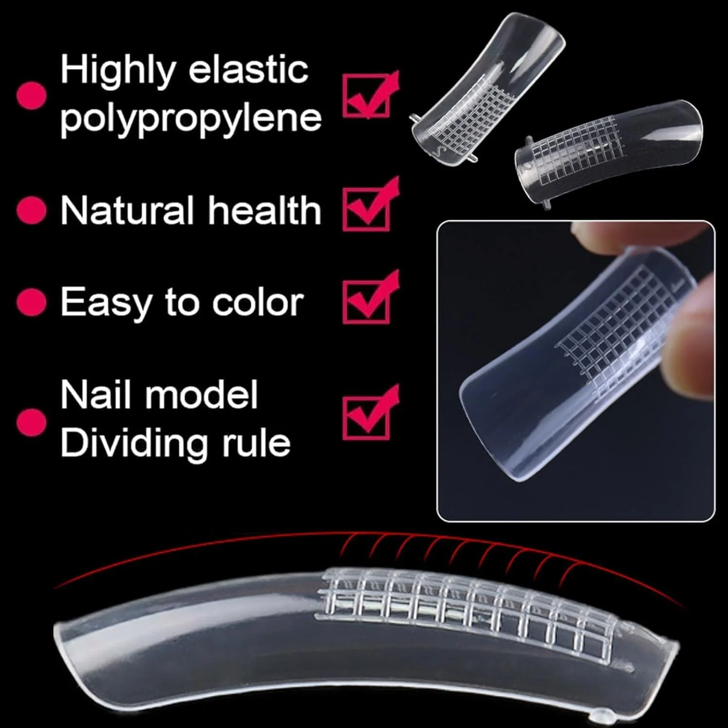 سیستم قالب ناخن دوگانه شفاف Azonee، 100 عدد قالب ناخن پوشش کامل U شکل برای اکستنشن ناخن ژل پلی، 10 سایز با مقیاس، ابزار حرفه ای مانیکور ناخن سیستم قالب ناخن دوگانه شفاف Azonee، 100 عدد قالب ناخن پوشش کامل U شکل برای اکستنشن ناخن ژل پلی، 10 سایز با مقیاس، ابزار حرفه ای مانیکور ناخن