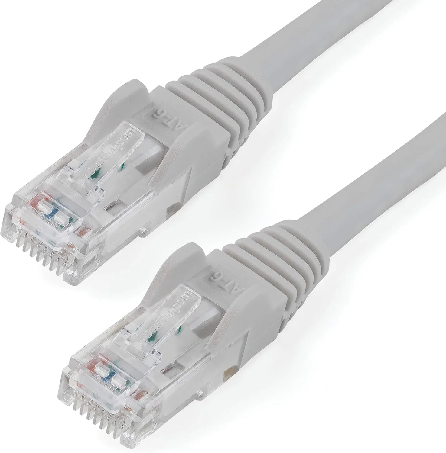 کابل اترنت CAT6 استار تک 3 متری - سیم اترنت گیگابیتی CAT 6 خاکستری - 650 مگاهرتز 100 وات PoE RJ45 UTP شبکه / پچ کورد بدون گیر با محافظ کشش تست شده با Fluke / سیم کشی دارای گواهینامه UL / TIA (N6PATC3MGR)