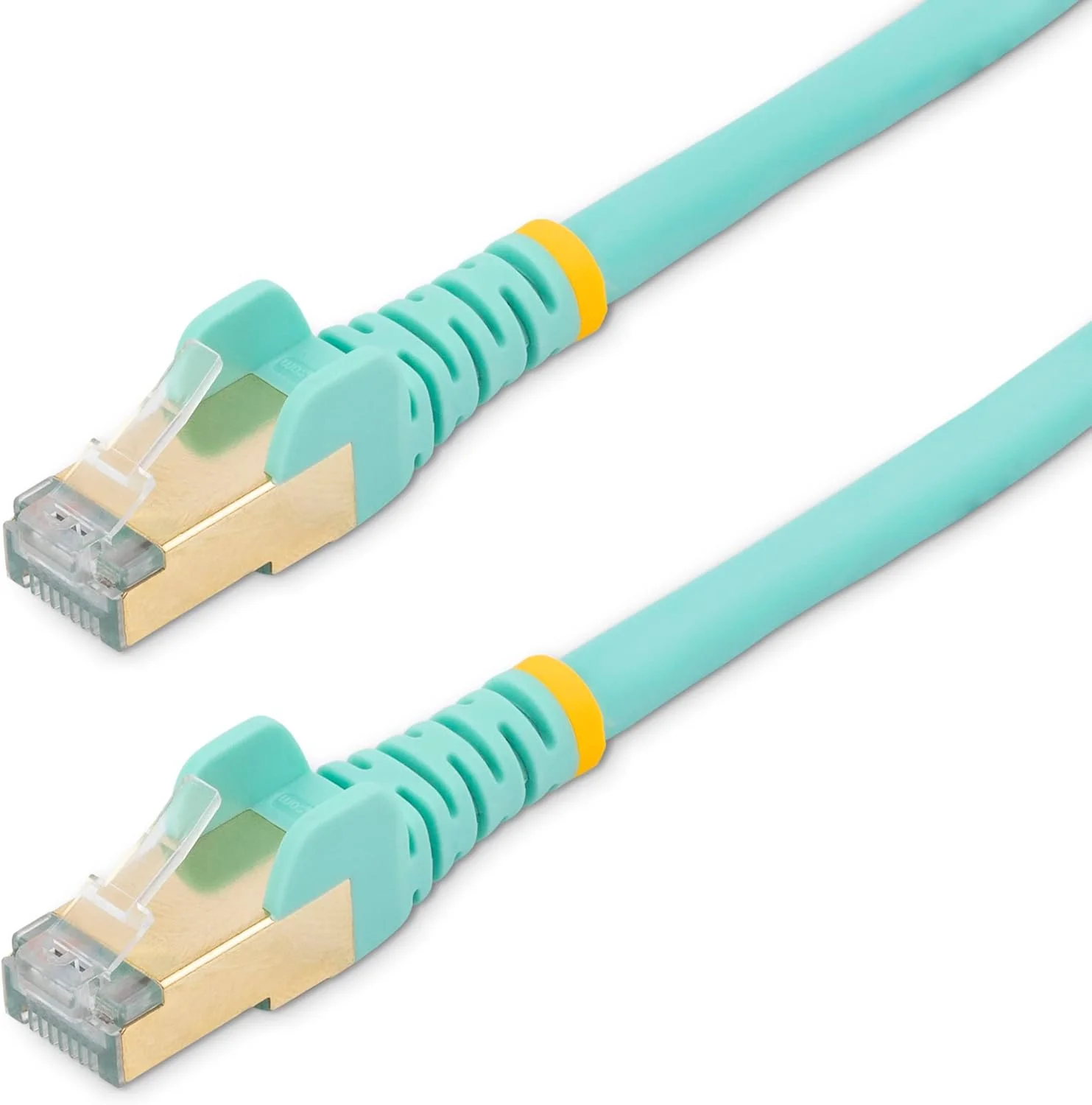 StarTech.com 1 m CAT6a Ethernet Cable - 10 Gigabit Shielded Snagless RJ45 100W PoE Patch Cord - 10GbE STP Category 6a Network Cable w/Strain Relief - Aqua Fluke d UL/TIA Certified (6ASPAT1MAQ)