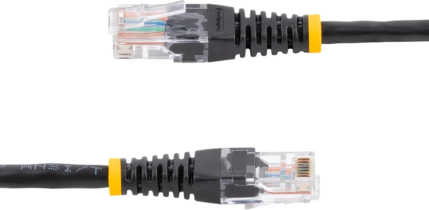 کابل اترنت Cat5e استار تک - 1.8 متر - مشکی - کابل پچ - کابل Cat5e قالب‌گیری شده - کابل شبکه کوتاه - سیم اترنت - کابل Cat 5e - 1.8 متر (M45PATCH6BK)