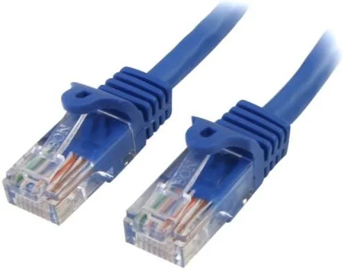 کابل اترنت Cat5e استار تک RJ45PATCH4، طول 1.2 متر، آبی، کابل پچ، کابل Cat5e بدون گیر، کابل شبکه کوتاه، سیم اترنت، کابل Cat 5e