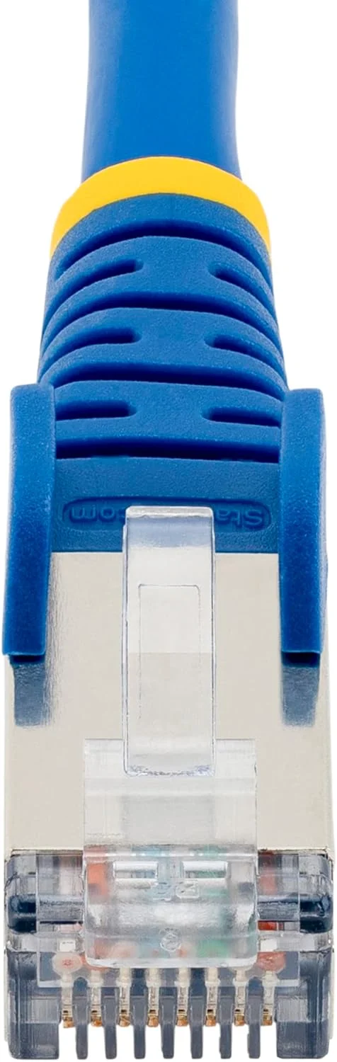 کابل اترنت CAT6a استار تک 9 متری - کم دود بدون هالوژن (LSZH) - 10 گیگابیتی 500 مگاهرتز 100 وات PoE RJ45 S/FTP آبی رنگ با گیره محافظ (NLBL-30F-CAT6A-PATCH)