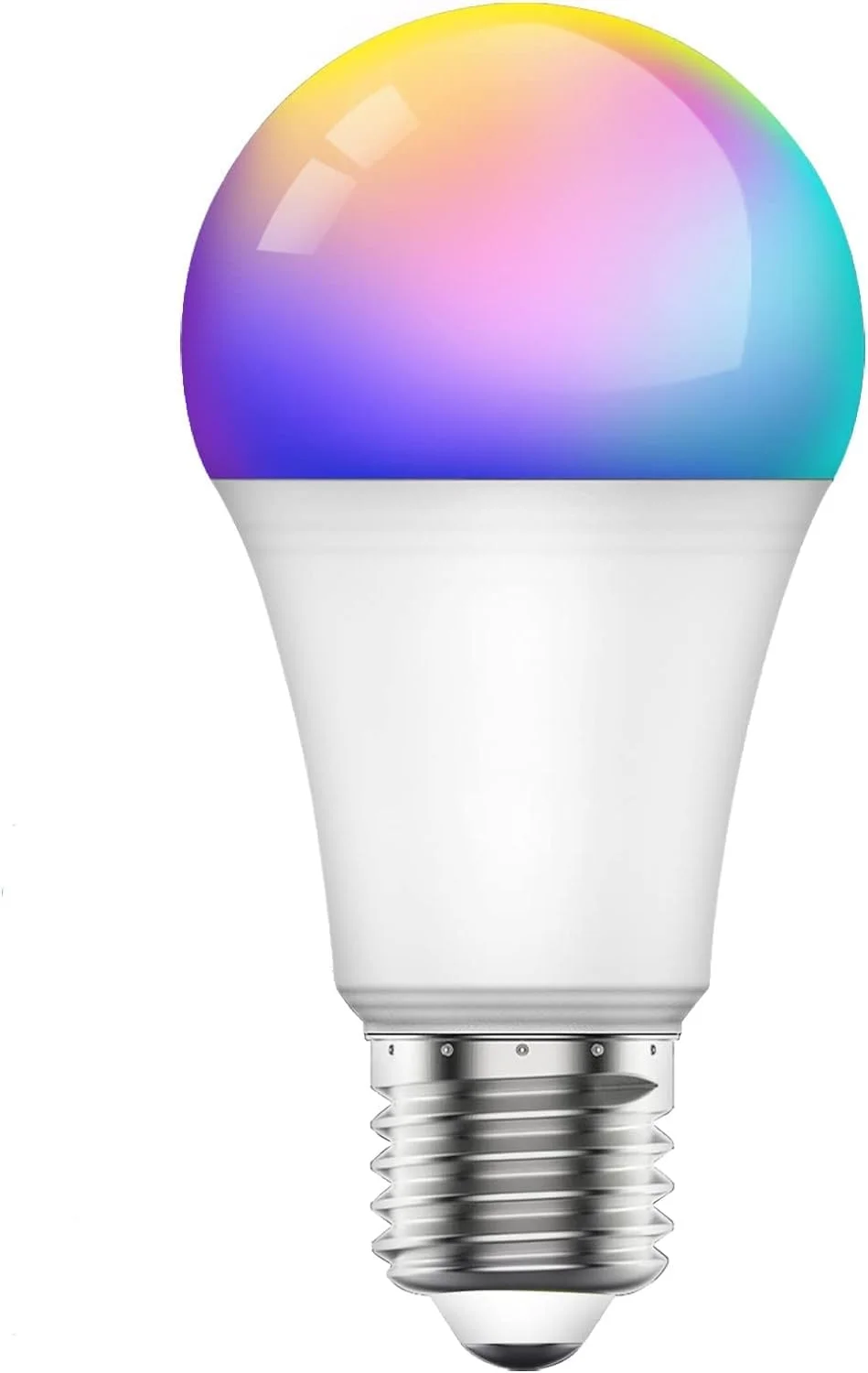 لامپ هوشمند ال ای دی وای فای SKY-TOUCH، یک عدد، کنترل از راه دور RGB، تغییر رنگ چندگانه، کم نور شونده، سازگار با وای فای و بلوتوث، دستیار خانگی گوگل، AC 190-240 ولت، 50/60 هرتز، 10 وات، 2700k-6500K