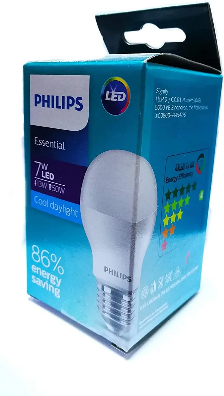 لامپ ال ای دی 7 وات فیلیپس مدل Ess با پایه E27 و رنگ 6500 کلوین، 230 ولت