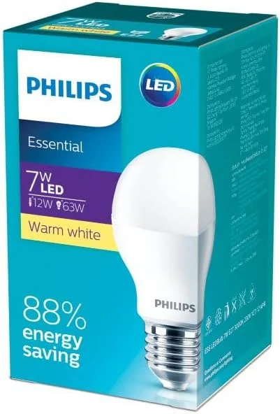 لامپ ال ای دی 7 وات فیلیپس مدل 8718696820643، 60 میلی آمپر، 37.2 میلی متر، 104 میلی متر