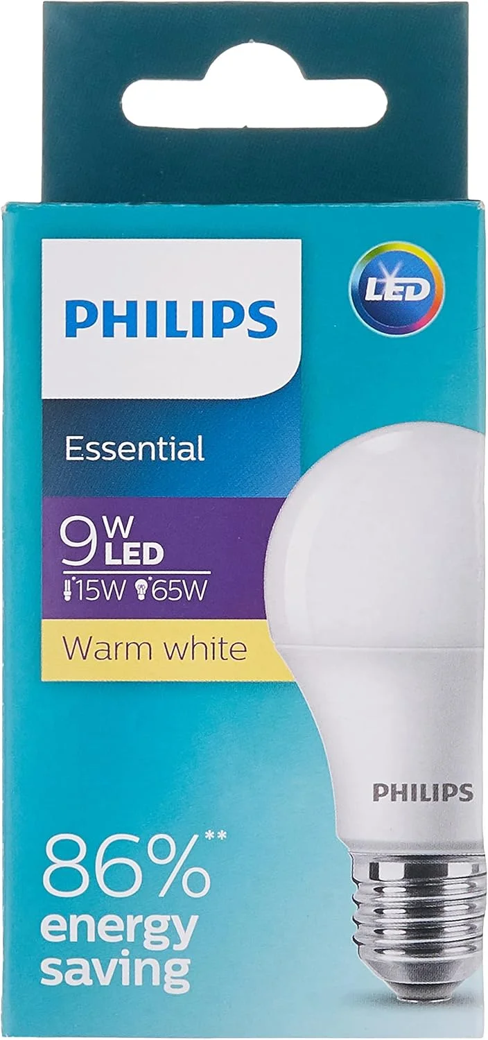 لامپ ال ای دی 9 وات فیلیپس مدل 8718696821404 نور سفید گرم