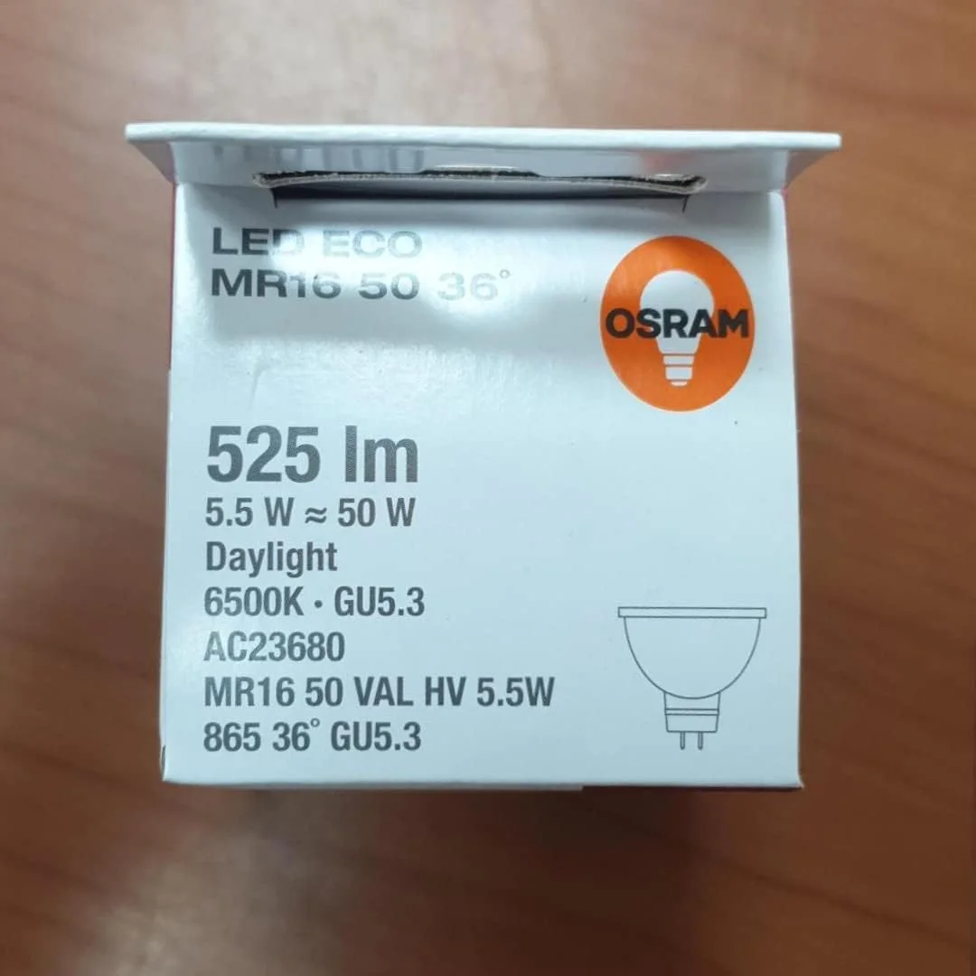 اسپات لایت ال ای دی اکو Osram (MR16، 6500k، بسته 10 عددی)