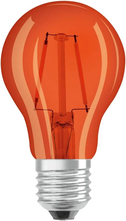 لامپ ال ای دی اوسرام | پایه: E27 | نارنجی | 1500 کلوین | 2.50 وات | معادل 15 وات | شفاف | LED STAR DECO CLASSIC A