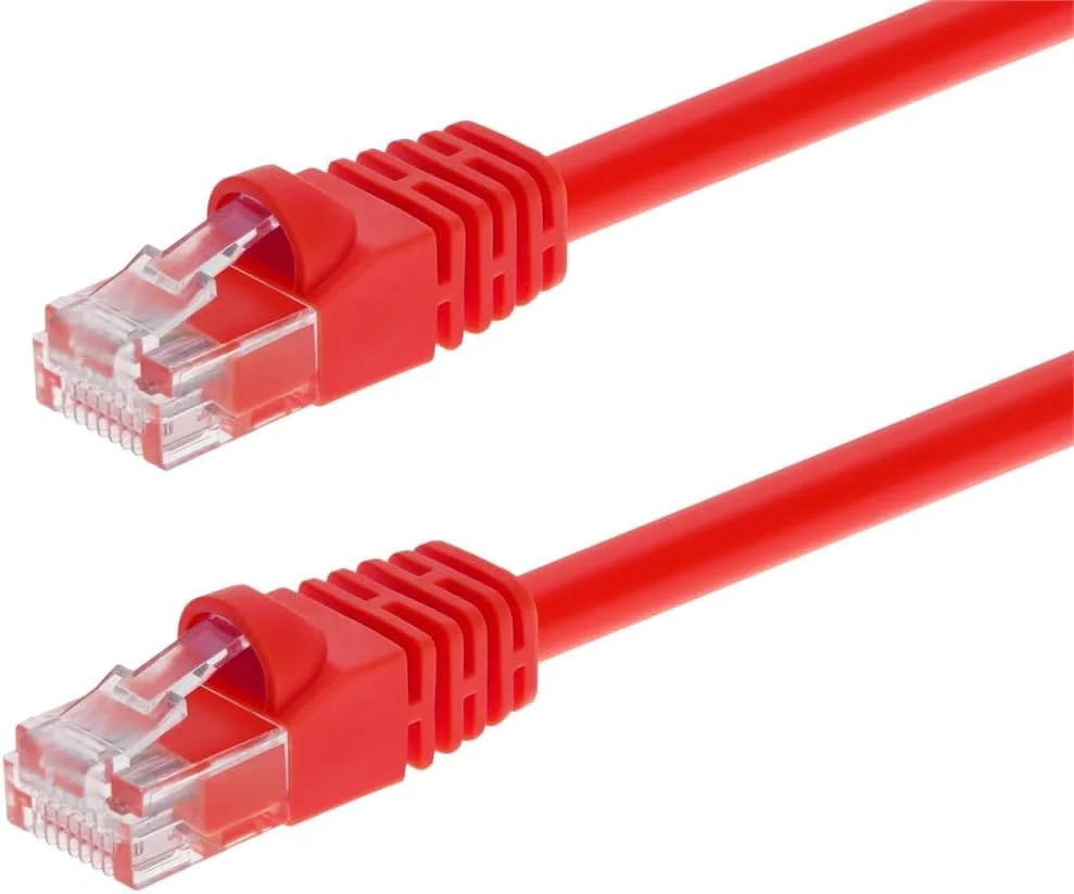 کابل شبکه اترنت Cat5e UTP مسی بدون روکش Monoprice به طول 1 فوت، 24AWG و 350 مگاهرتز - قرمز