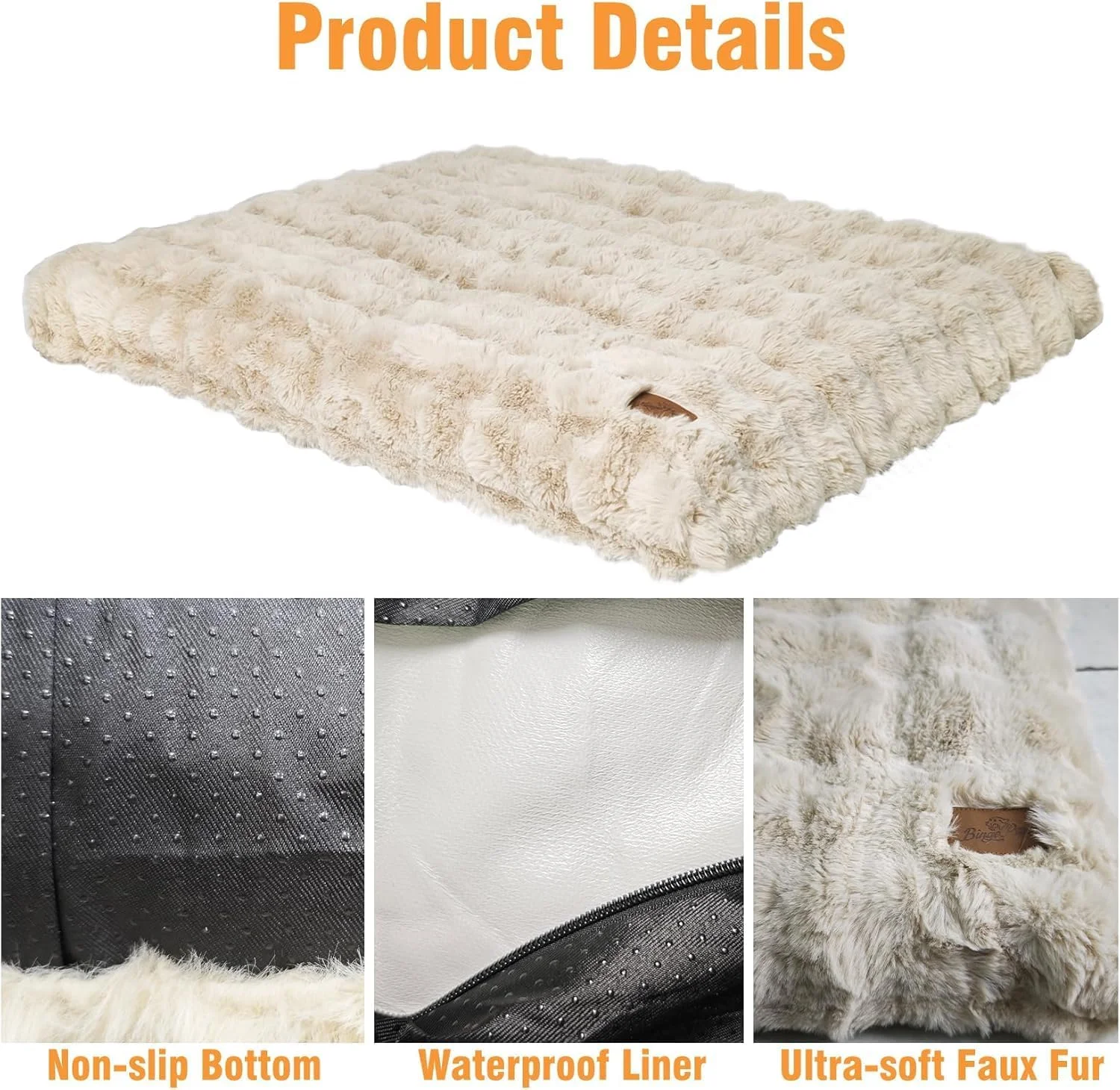 تخت خواب سگ Wisfor سایز XXXL قابل شستشو: تشک آرامش بخش با روکش جداشدنی و کف ضد لغزش، تخت خواب حیوانات خانگی ضد اضطراب و نرم، بالش سگ، بژ، 130x110x12 سانتی متر تخت خواب سگ Wisfor سایز XXXL قابل شستشو: تشک آرامش بخش با روکش جداشدنی و کف ضد لغزش، تخت خواب حیوانات خانگی ضد اضطراب و نرم، بالش سگ، بژ، 130x110x12 سانتی متر