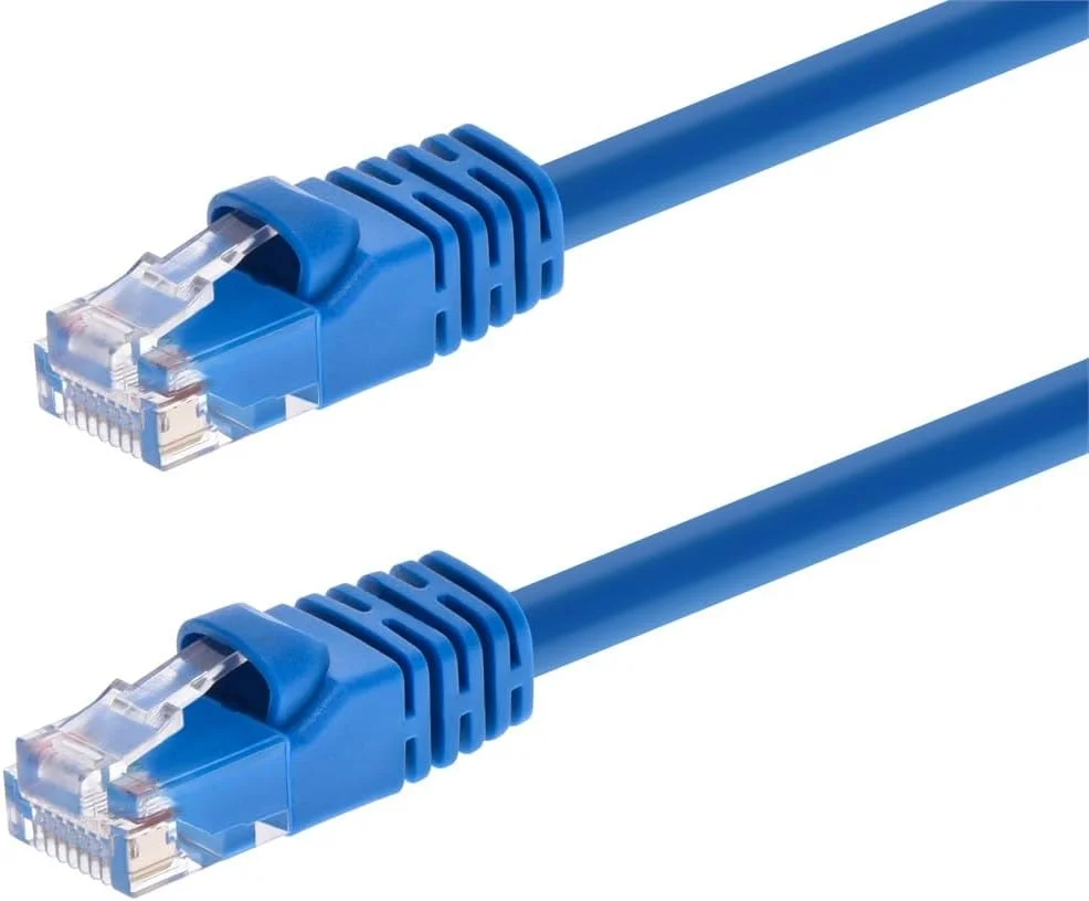 کابل شبکه اترنت Cat6 550MHz UTP مسی بدون روکش Monoprice به طول 0.5 فوت - آبی