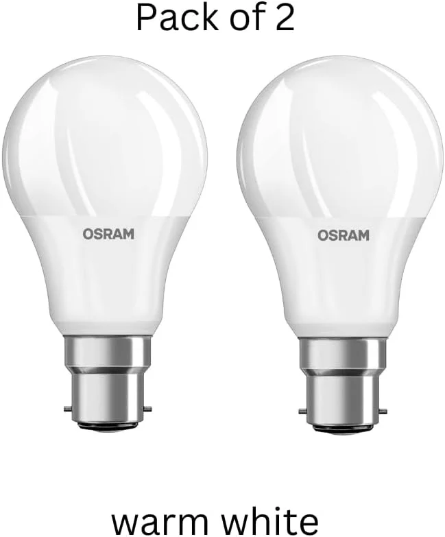 ست 2 عددی لامپ ال ای دی استوانه ای مات 8.5 وات نور گرم سفید Osram Classic A60