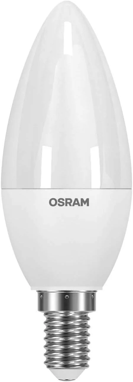 لامپ ال ای دی اشکی مات کلاسیک 4.7 وات Osram E14 2700K، نور سفید گرم، بسته 10 عددی