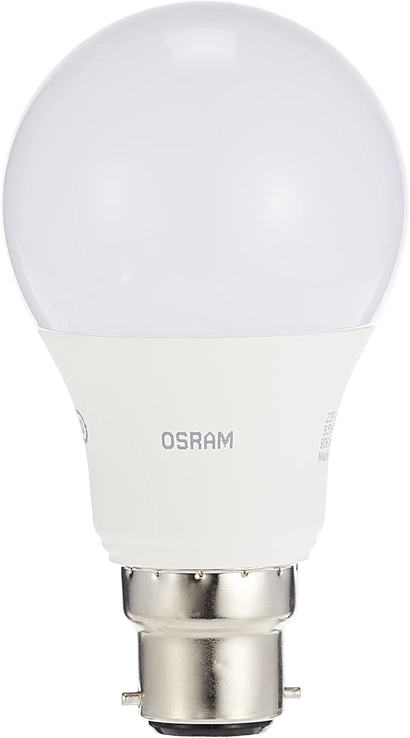 لامپ ال ای دی کلاسیک A مات Osram، پایه سوزنی B22d، توان 9.5 وات، 806 لومن، نور روز 6500 کلوین، بسته 2 عددی، سفید، OLED-9.5W/C/F/P-2PCS