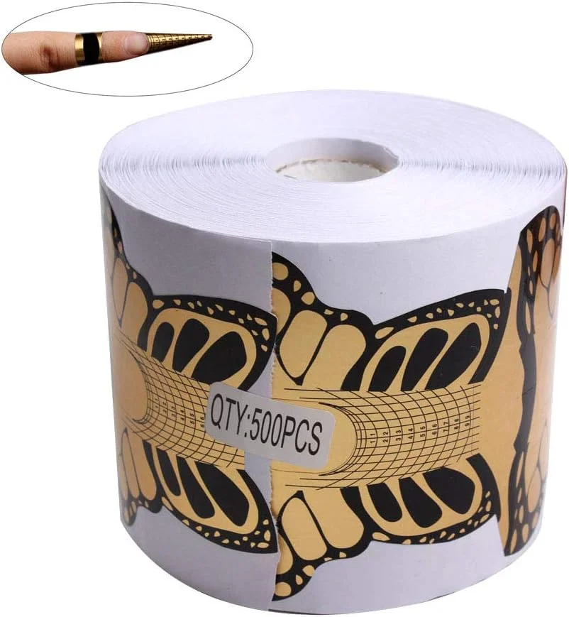 500 عدد فرم ناخن پروانه ای مربعی حرفه ای Beautyleader برای ناخن های ژلی UV اکریلیک منحنی C، ابزار راهنمای طراحی ناخن 500 عدد فرم ناخن پروانه ای مربعی حرفه ای Beautyleader برای ناخن های ژلی UV اکریلیک منحنی C، ابزار راهنمای طراحی ناخن